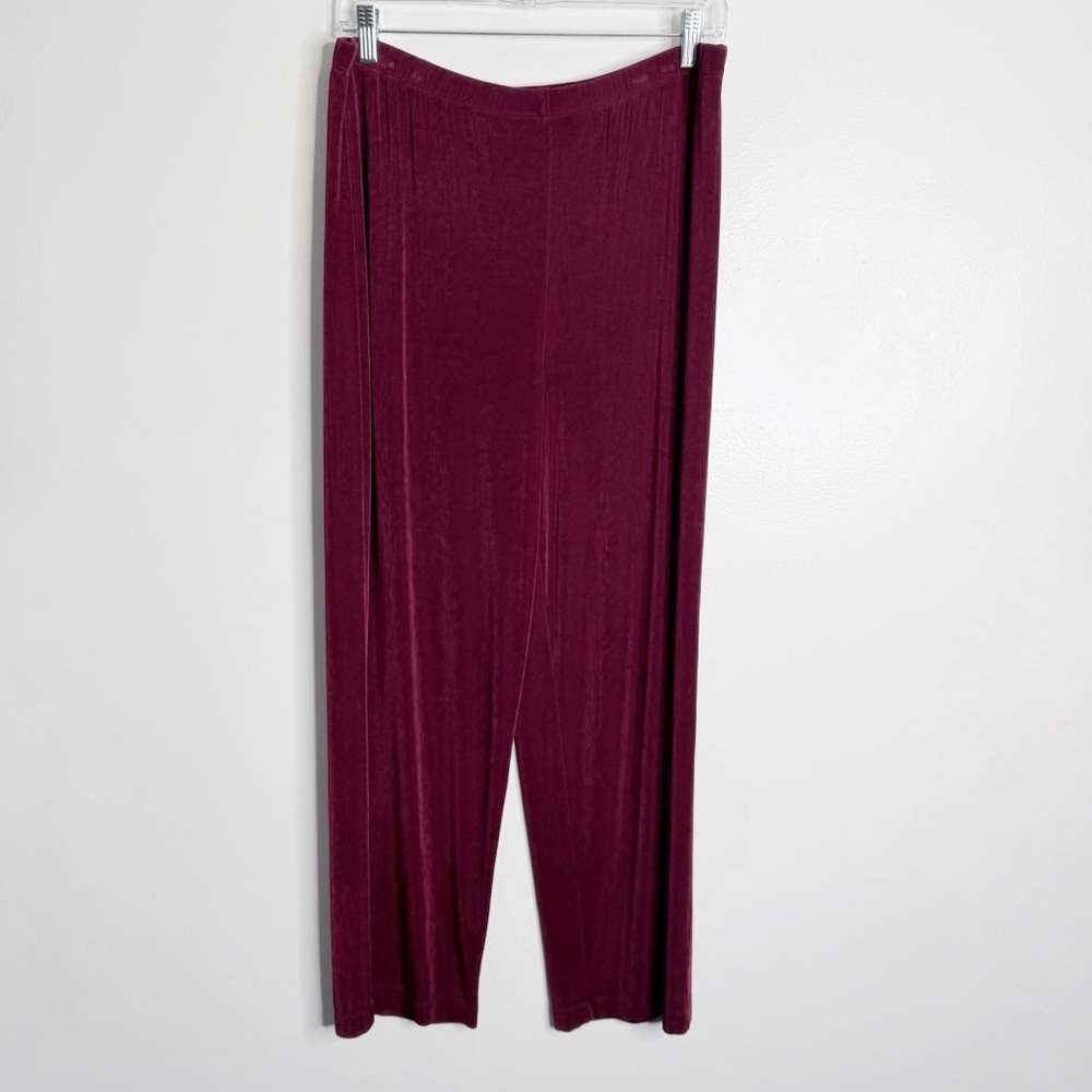 Chico’s Travelers Burgundy Pull On Pant XL Short Chico 3S Resortwear Casual Work